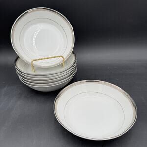 Set/8 Vintage Soup Bowls in Dawn by Premiere Fine China 6 7/8"
